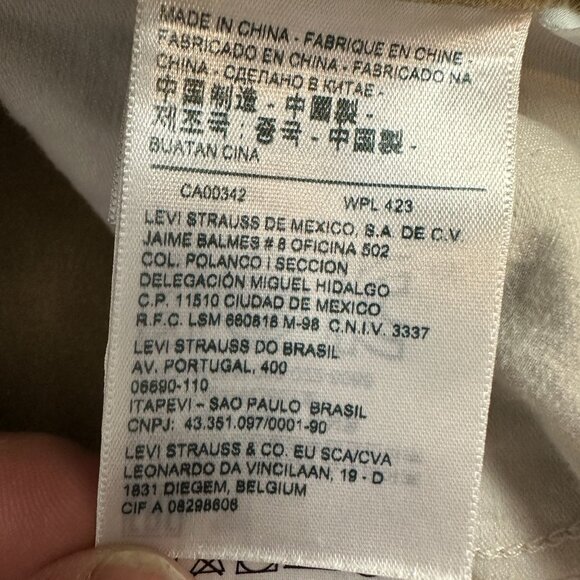 Levis 311 Shaping Skinny Jeans Womens Size 29 Tan Cotton Blend - Picture 4 of 8